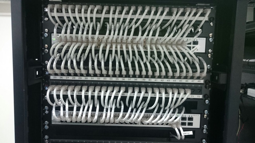 Organized patch panel cabling